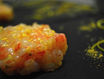 TARTARE DI GAMBERI ROSSI E ARANCIA SICILIA