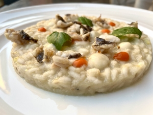 RISOTTO ANGUILLA CANESTRELLI E BASILICO